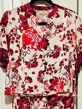 Maaji Floral Pajama Set - Crop Top with Palazzo Pants